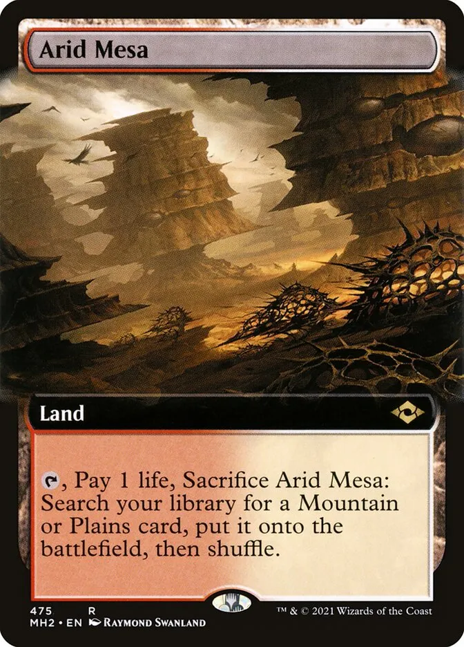 2021 Modern Horizons 2 Arid Mesa [Extended Art] rare #475 rare card image