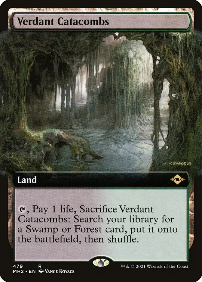 2021 Modern Horizons 2 Verdant Catacombs [Extended Art] rare #479 rare card image