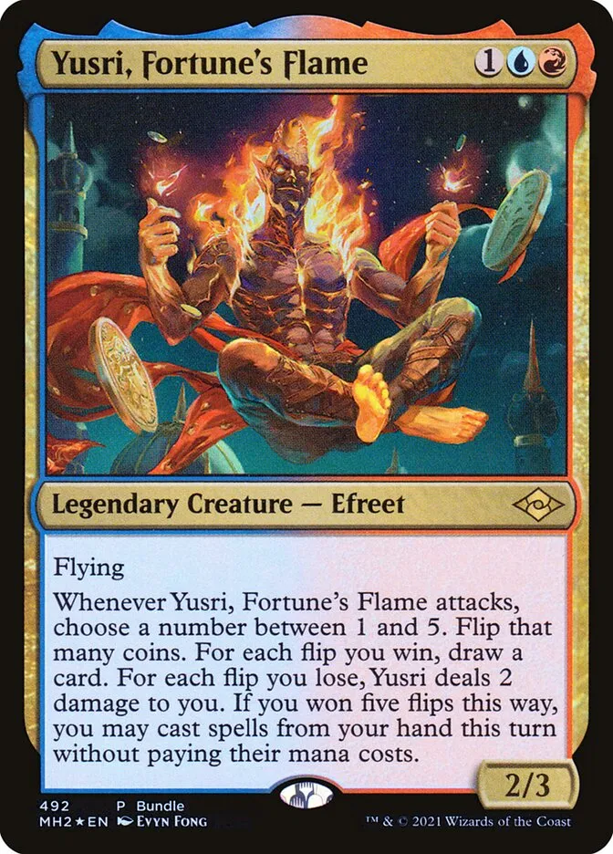 2021 Modern Horizons 2 Yusri, Fortune's Flame [Promo] rare #492 rare card image