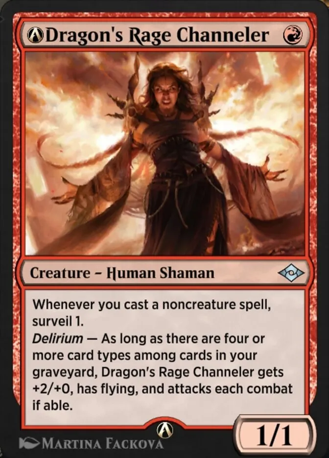 2021 Modern Horizons 2 A-Dragon's Rage Channeler #A-121 uncommon card image