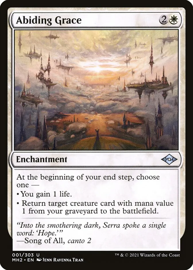 2021 Modern Horizons 2 Abiding Grace uncommon #1 uncommon card image