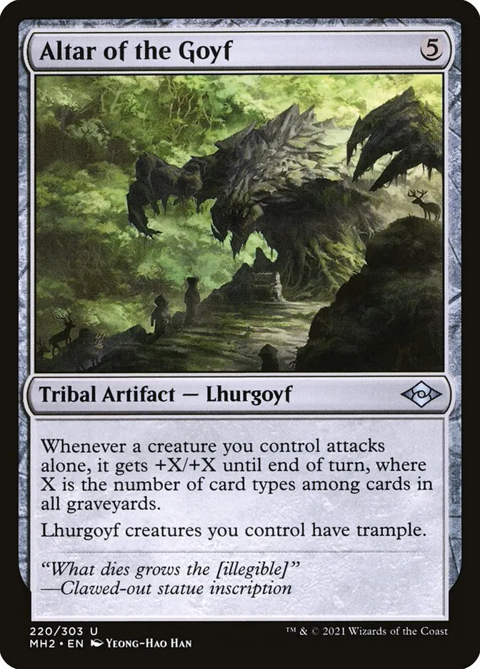 2021 Modern Horizons 2 Altar of the Goyf #220 uncommon card image