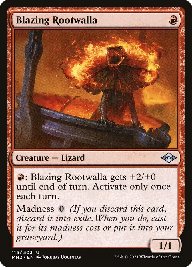 2021 Modern Horizons 2 Blazing Rootwalla uncommon #115 uncommon card image