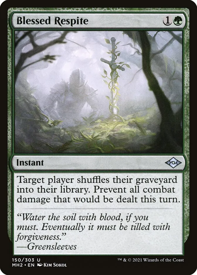 2021 Modern Horizons 2 Blessed Respite #150 uncommon card image