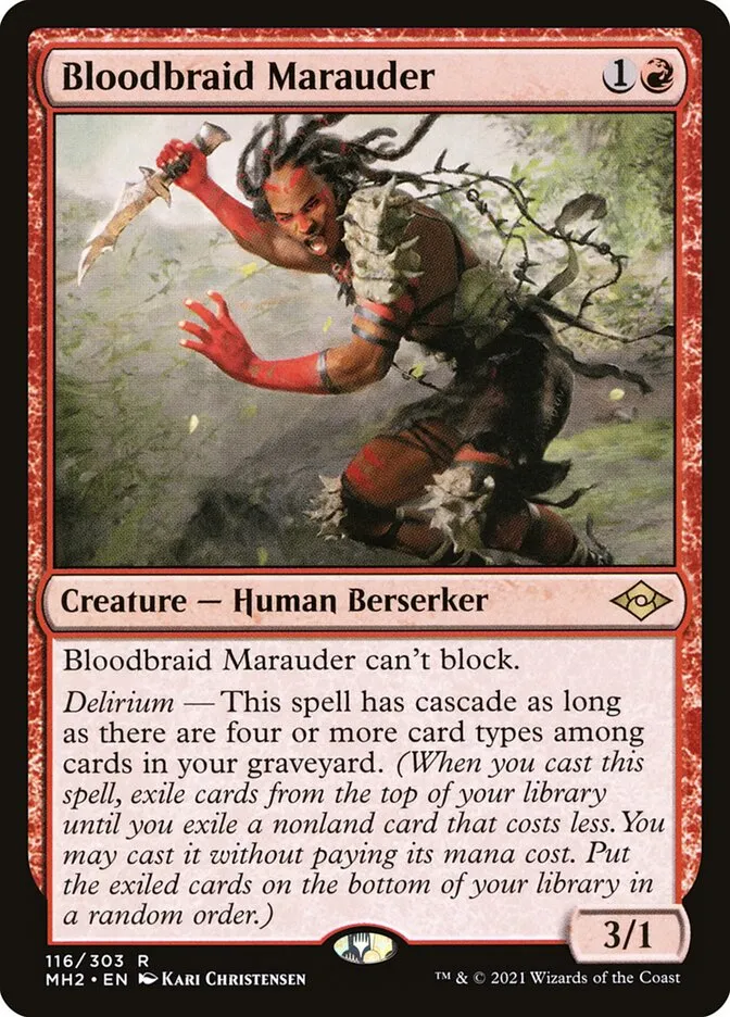 2021 Modern Horizons 2 Bloodbraid Marauder #116 rare card image