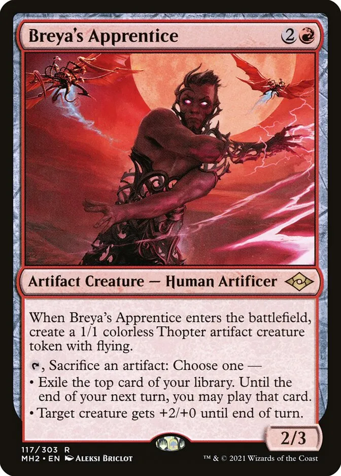 2021 Modern Horizons 2 Breya's Apprentice rare #117 rare card image