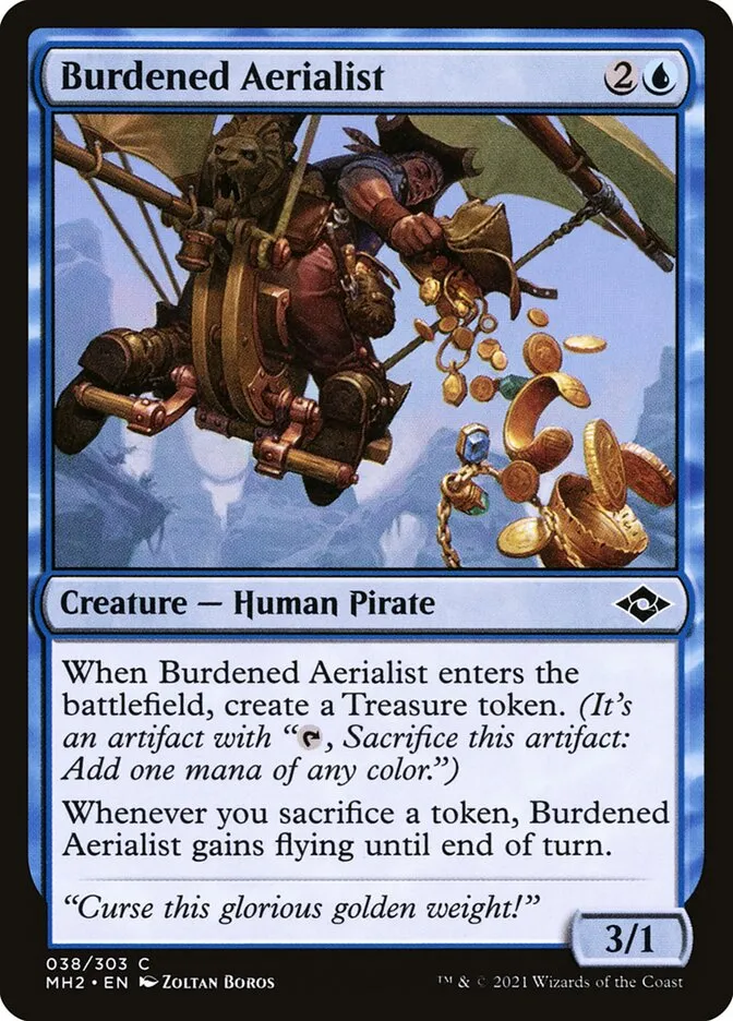 2021 Modern Horizons 2 Burdened Aerialist common #38 common card image