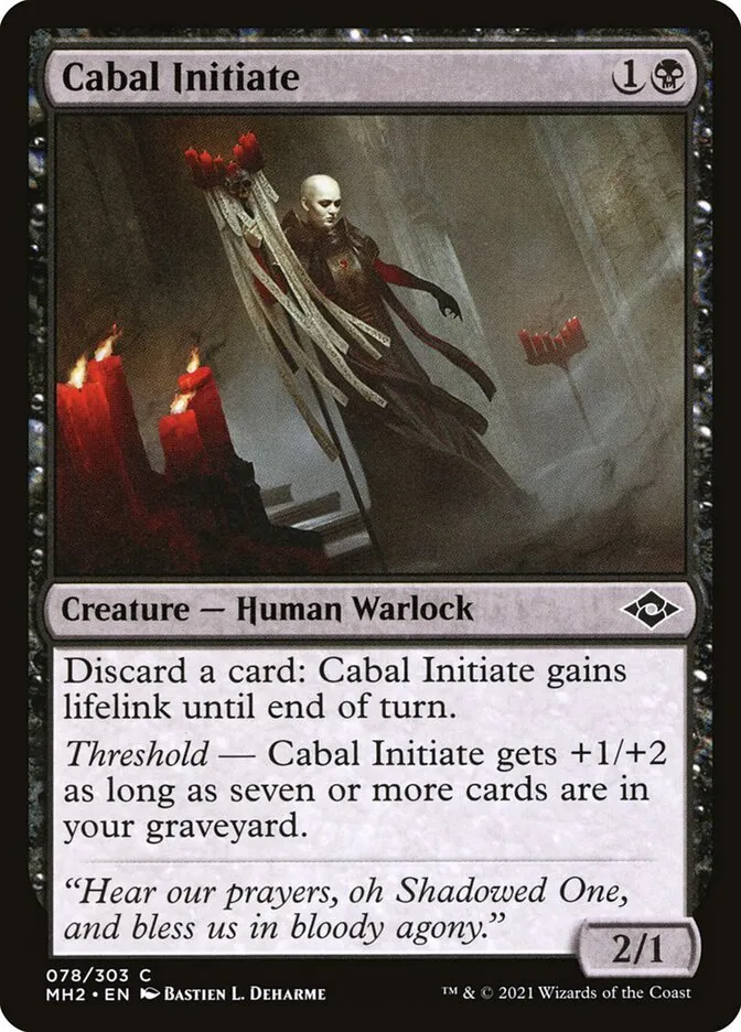 2021 Modern Horizons 2 Cabal Initiate common #78 common card image