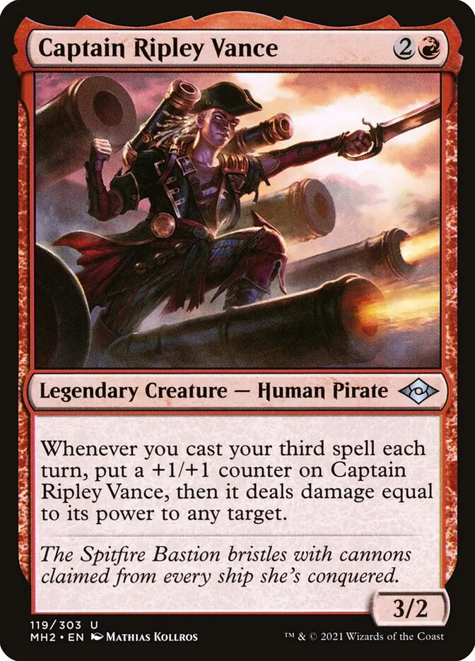 2021 Modern Horizons 2 Captain Ripley Vance #119 uncommon card image