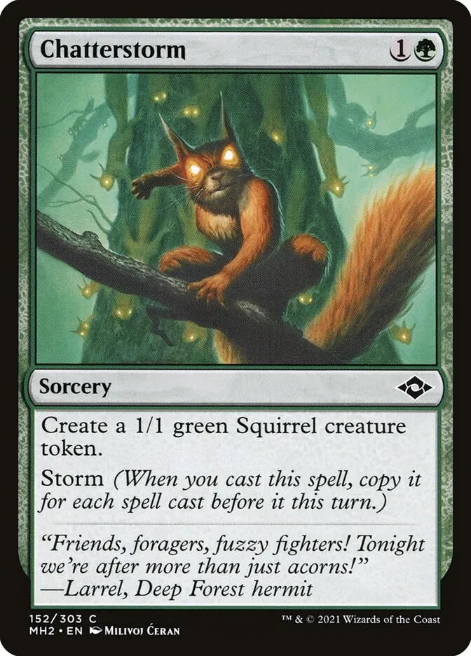 2021 Modern Horizons 2 Chatterstorm #152 common card image