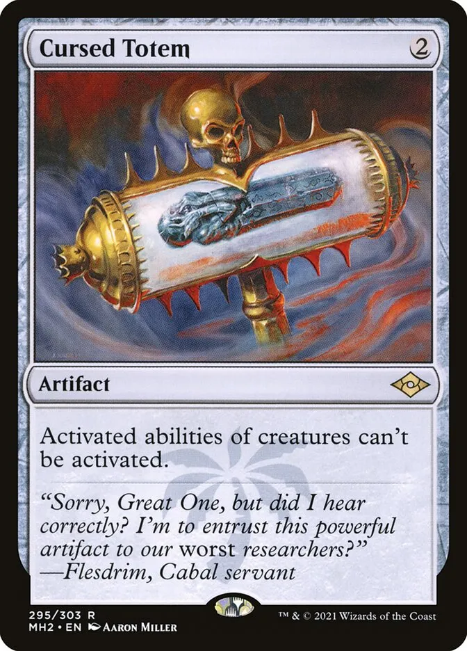 2021 Modern Horizons 2 Cursed Totem #295 rare card image