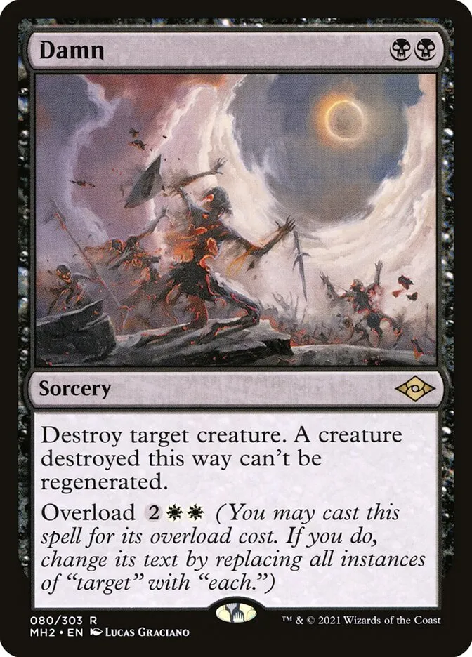 2021 Modern Horizons 2 Damn rare #80 rare card image