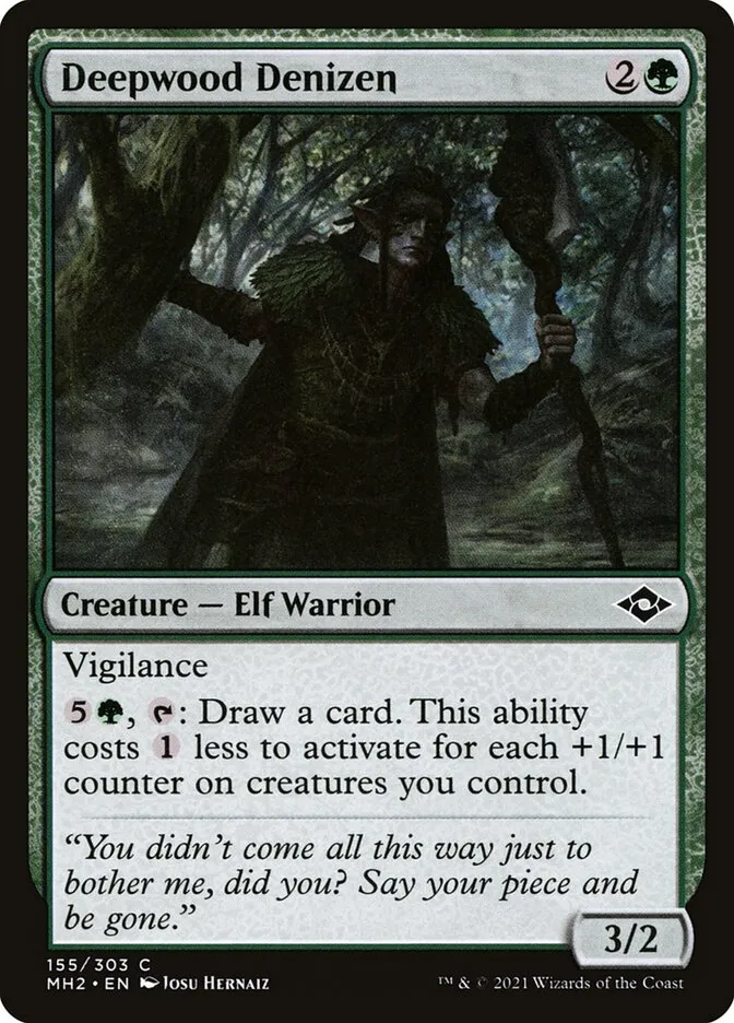 2021 Modern Horizons 2 Deepwood Denizen #155 common card image
