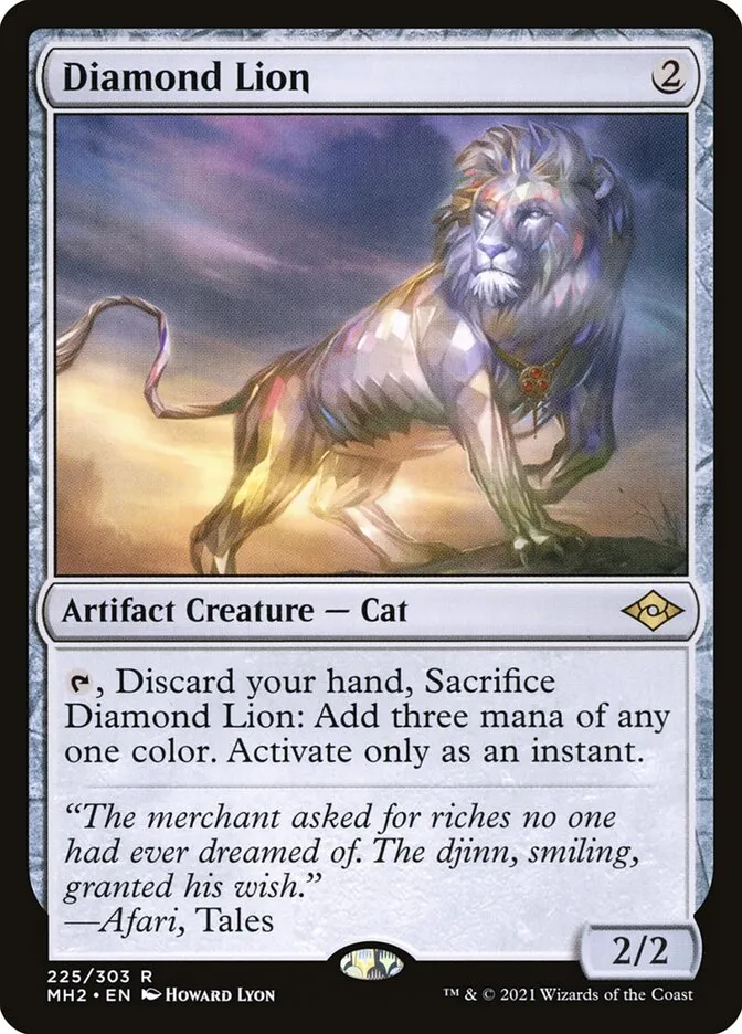 2021 Modern Horizons 2 Diamond Lion #225 rare card image