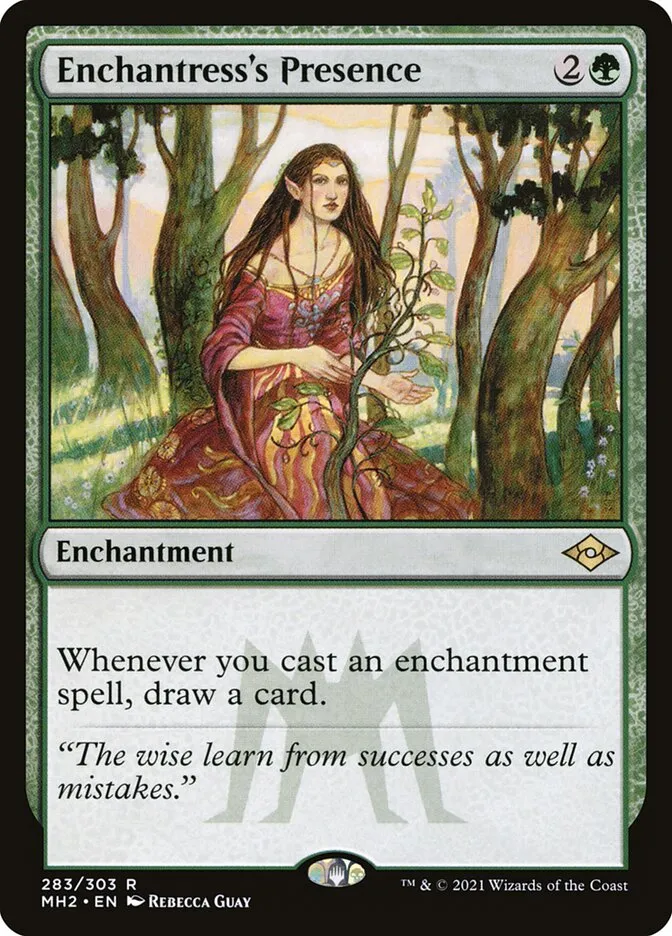 2021 Modern Horizons 2 Enchantress's Presence #283 rare card image