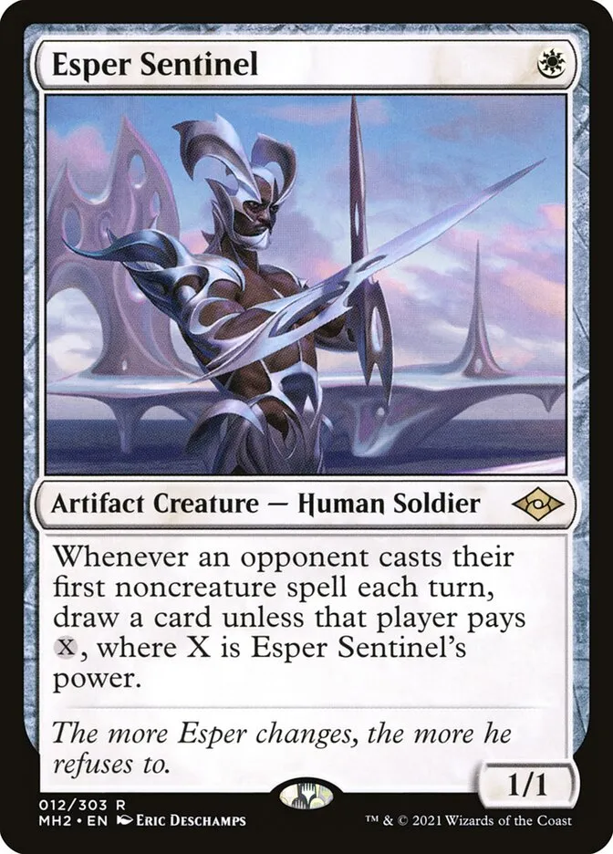 2021 Modern Horizons 2 Esper Sentinel [Prerelease] rare #12 rare card image