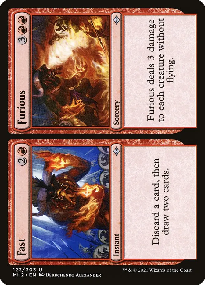 2021 Modern Horizons 2 Fast // Furious #123 uncommon card image