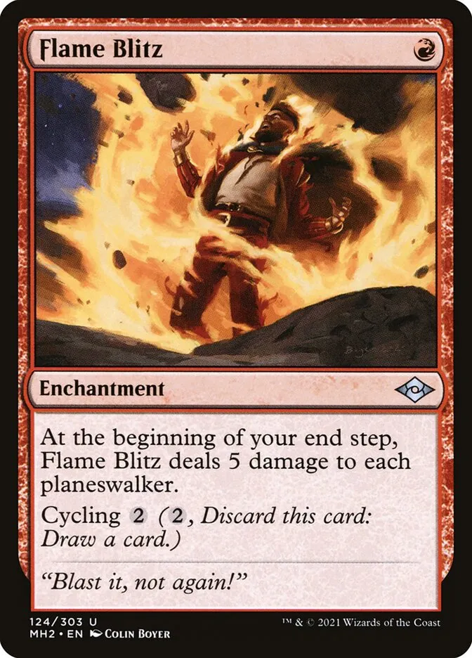 2021 Modern Horizons 2 Flame Blitz uncommon #124 uncommon card image