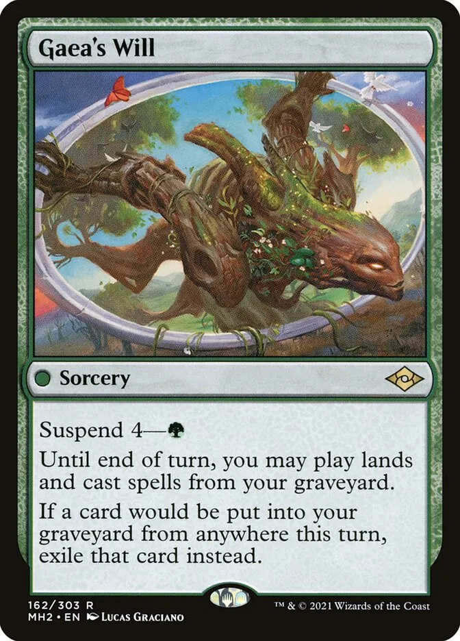 2021 Modern Horizons 2 Gaea's Will #162 rare card image