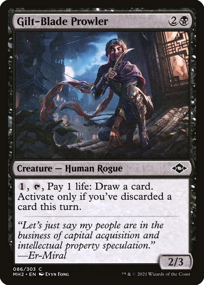 2021 Modern Horizons 2 Gilt-Blade Prowler #86 common card image