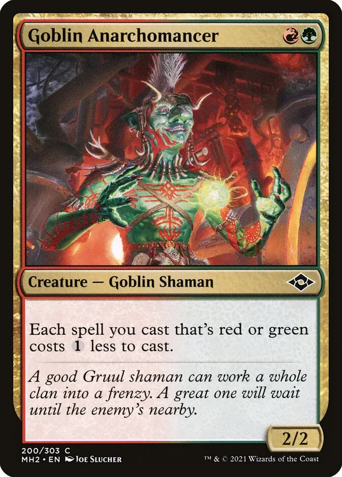 2021 Modern Horizons 2 Goblin Anarchomancer #200 common card image