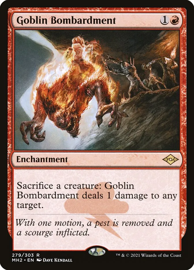 2021 Modern Horizons 2 Goblin Bombardment #279 rare card image