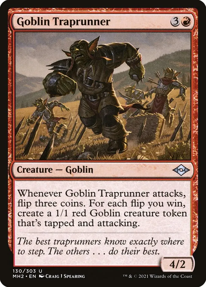 2021 Modern Horizons 2 Goblin Traprunner #130 uncommon card image