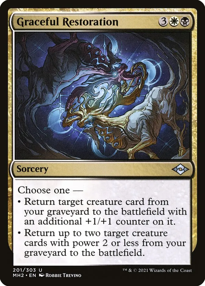 2021 Modern Horizons 2 Graceful Restoration #201 uncommon card image