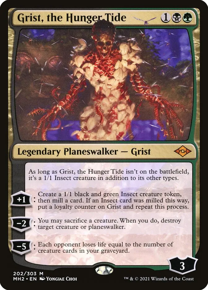 2021 Modern Horizons 2 Grist, the Hunger Tide #202 mythic card image