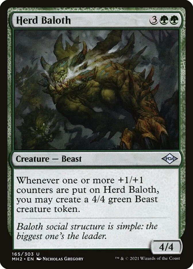 2021 Modern Horizons 2 Herd Baloth #165 uncommon card image