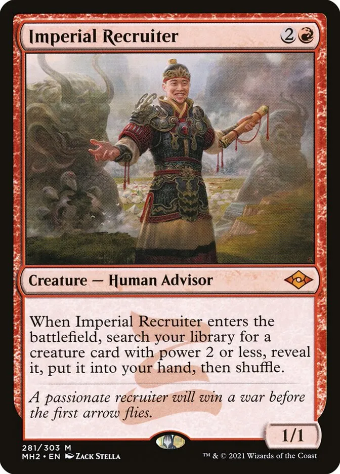 2021 Modern Horizons 2 Imperial Recruiter #281 mythic card image