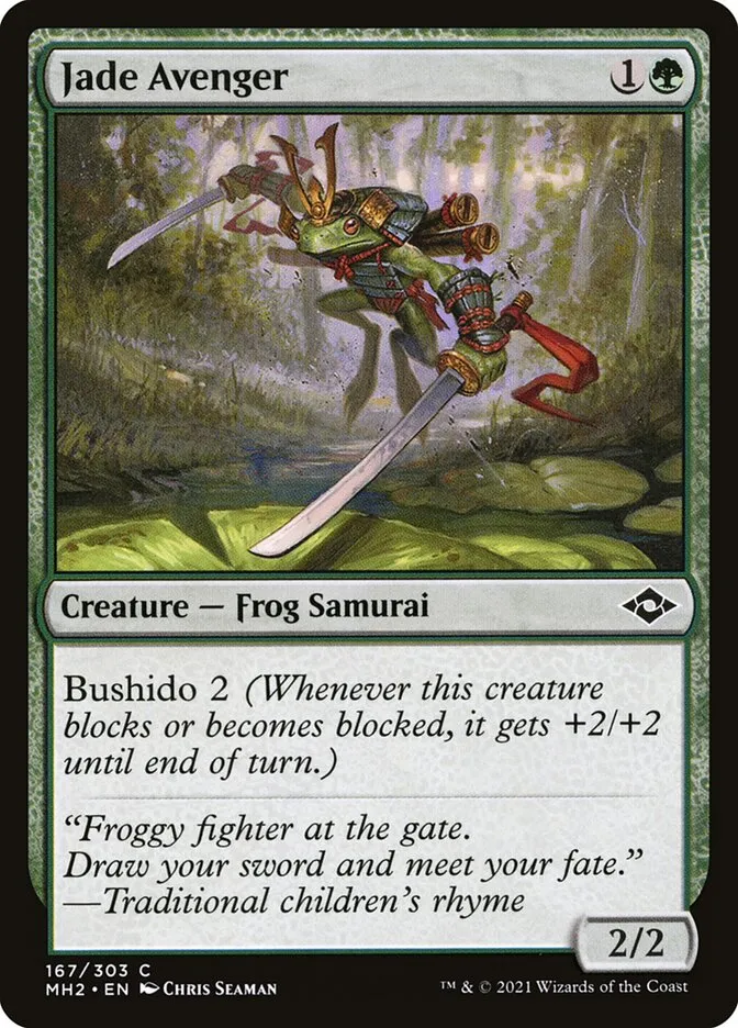 2021 Modern Horizons 2 Jade Avenger #167 common card image