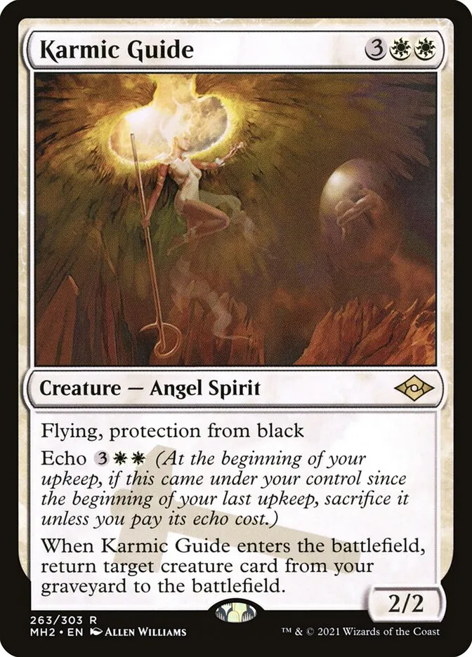 2021 Modern Horizons 2 Karmic Guide rare #263 rare card image