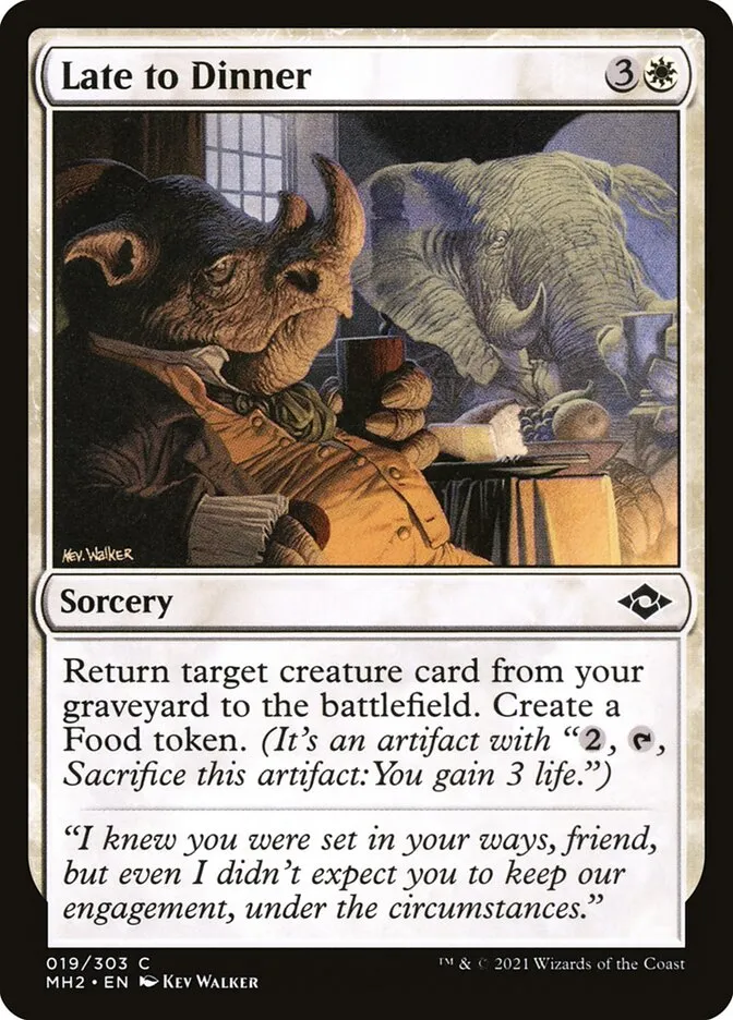 2021 Modern Horizons 2 Late to Dinner common #19 common card image