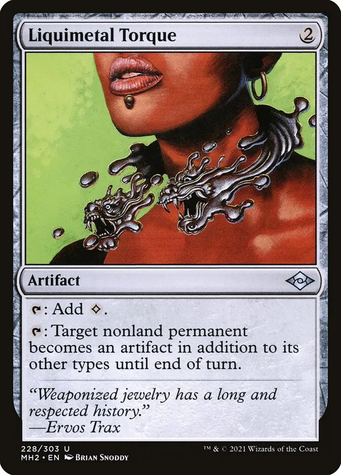 2021 Modern Horizons 2 Liquimetal Torque #228 uncommon card image