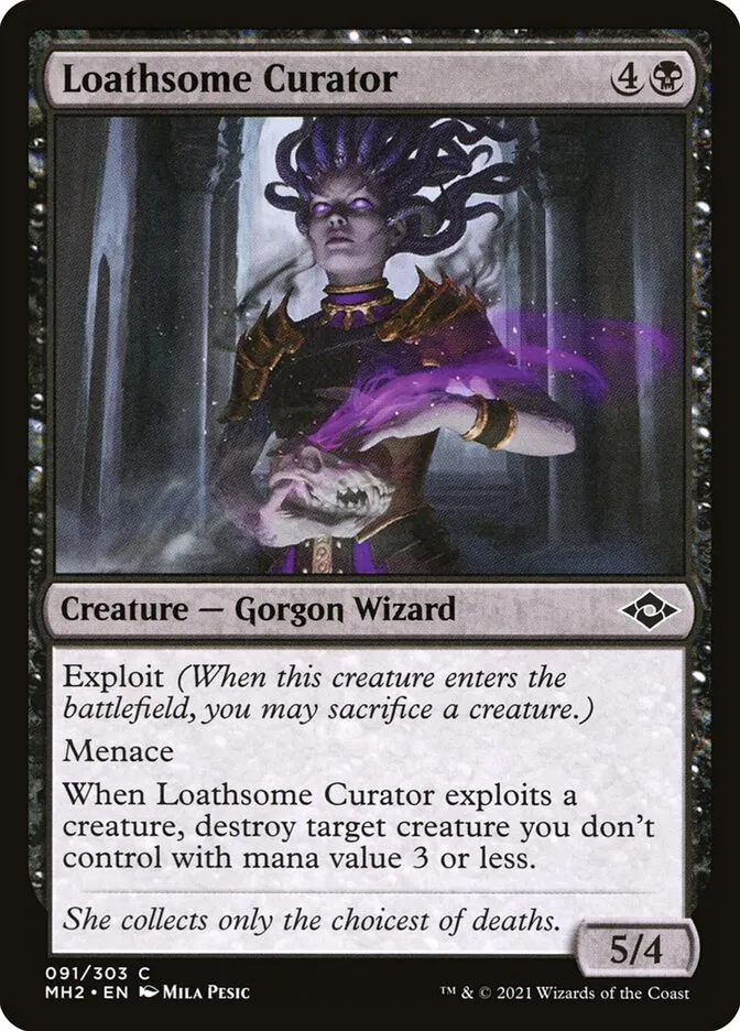 2021 Modern Horizons 2 Loathsome Curator #91 common card image