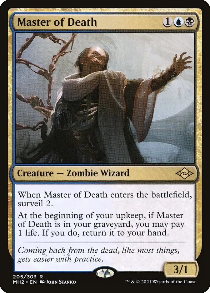 2021 Modern Horizons 2 Master of Death #205 rare card image