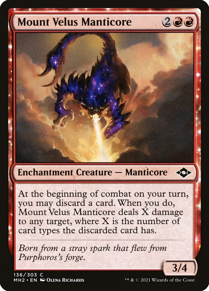 2021 Modern Horizons 2 Mount Velus Manticore common #136 common card image