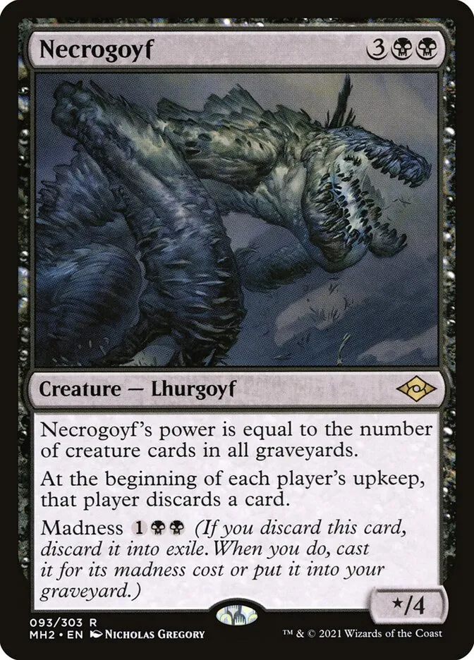 2021 Modern Horizons 2 Necrogoyf #93 rare card image