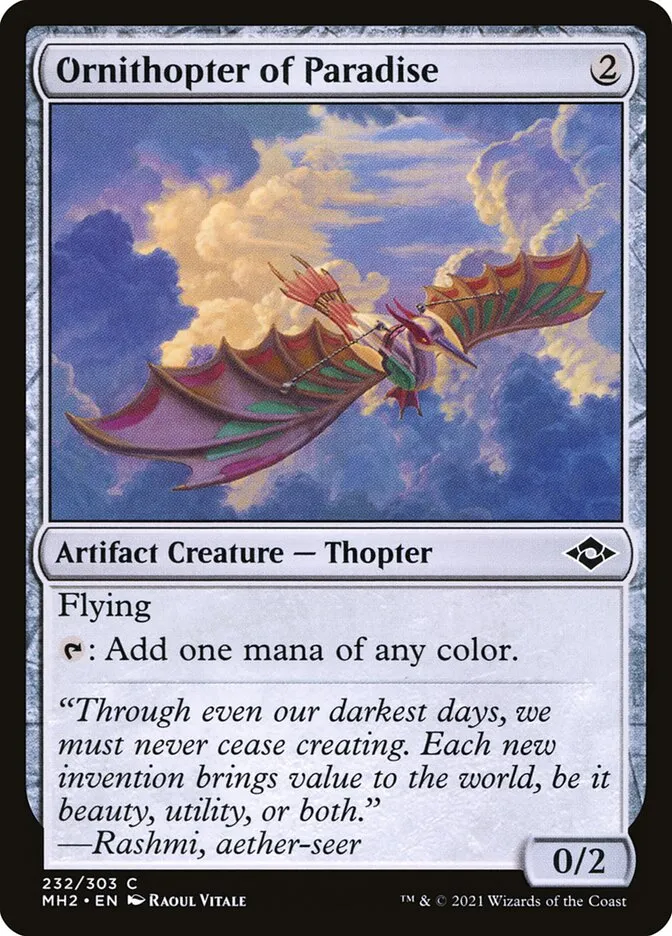 2021 Modern Horizons 2 Ornithopter of Paradise #232 common card image