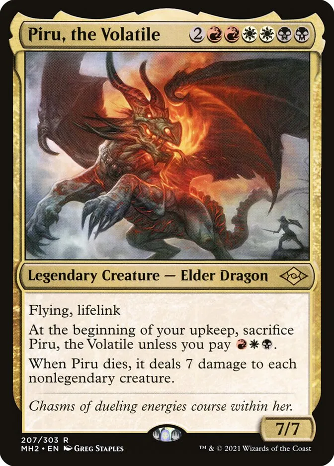 2021 Modern Horizons 2 Piru, the Volatile #207 rare card image