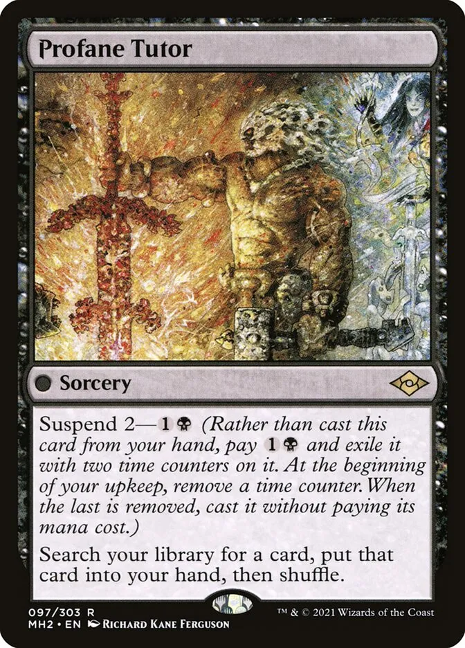 2021 Modern Horizons 2 Profane Tutor #97 rare card image