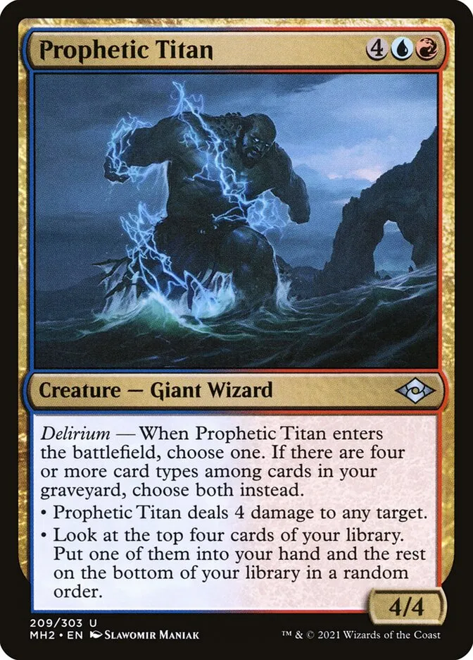 2021 Modern Horizons 2 Prophetic Titan #209 uncommon card image