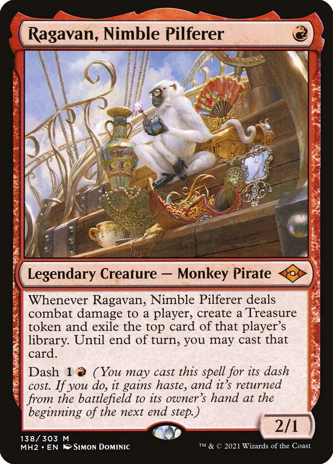 2021 Modern Horizons 2 Ragavan, Nimble Pilferer mythic #138 mythic card image