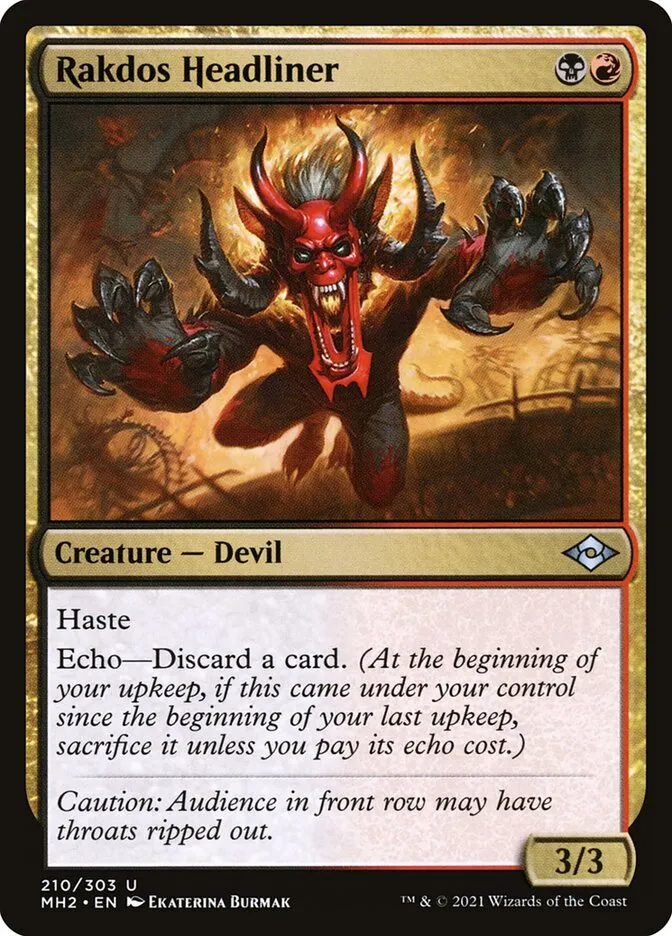 2021 Modern Horizons 2 Rakdos Headliner #210 uncommon card image