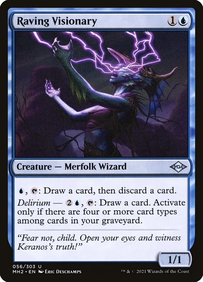2021 Modern Horizons 2 Raving Visionary uncommon #56 uncommon card image