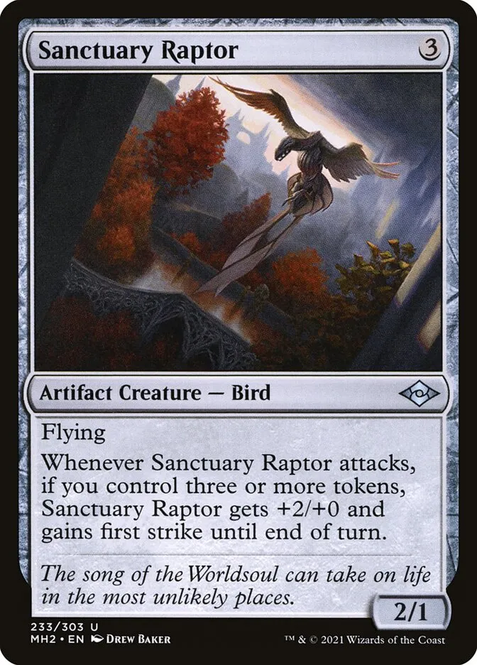 2021 Modern Horizons 2 Sanctuary Raptor #233 uncommon card image