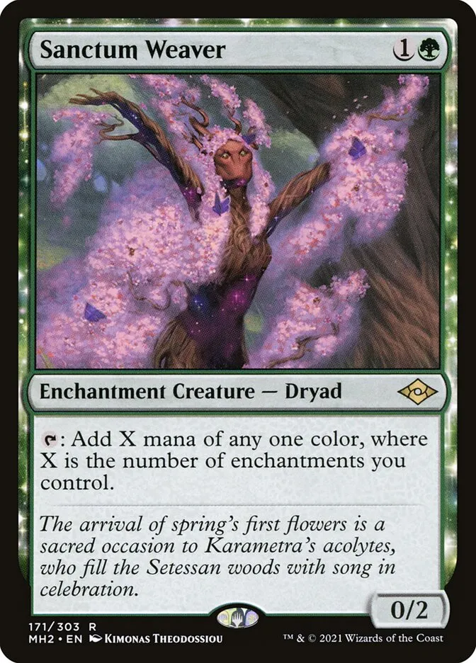 2021 Modern Horizons 2 Sanctum Weaver #171 rare card image