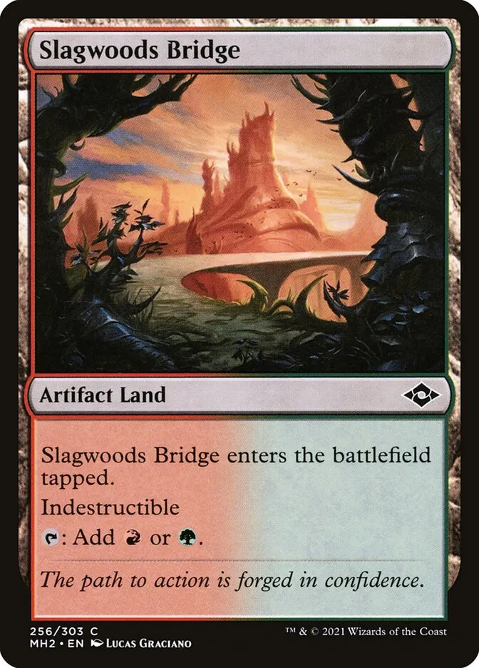 2021 Modern Horizons 2 Slagwoods Bridge #256 common card image