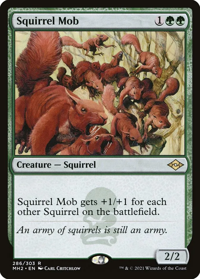 2021 Modern Horizons 2 Squirrel Mob #286 rare card image